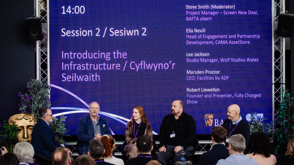 Event photo of industry professionals at the albert Sustainability Summit in Cardiff.